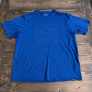 Patagonia Capilene Cool Daily Tee Blue L UPF 50+